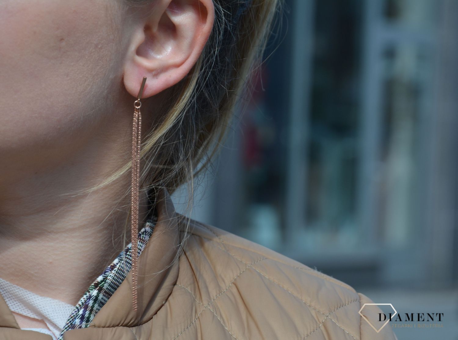 Kolczyki srebrne łańcuszki pozłacane Dall'Acqua ✓Srebrne kolczyki pozłacane w Sklepie z Biżuterią zegarki-diament.pl✓Piękne i Eleganckie Kolczyki dla Kobiet (3).jpg